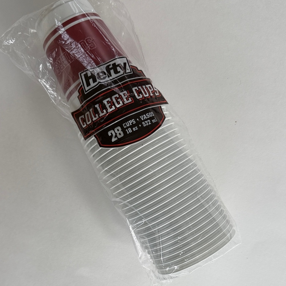 Oklahoma University Sooners Hefty Cups OU Pk of 28 18 oz Plastic NEW